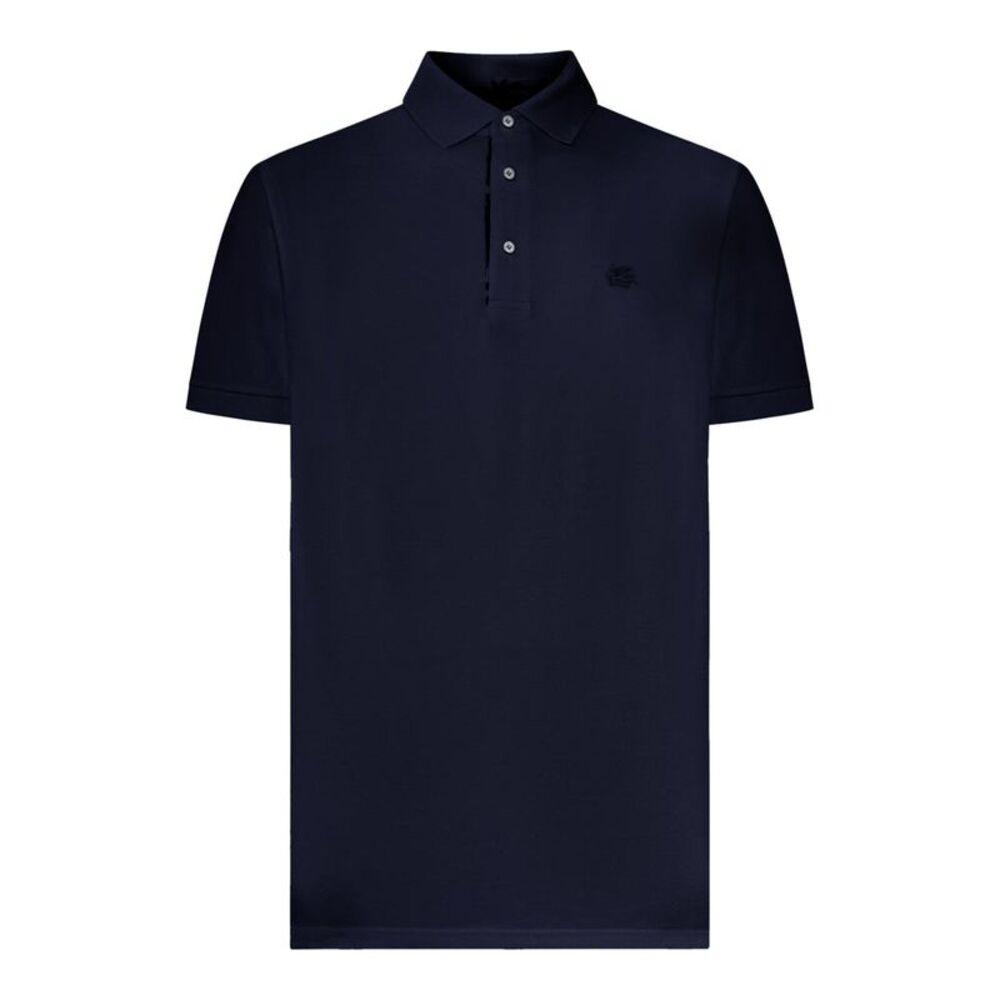 Etro Men Cotton Polo Shirt With Printed Details